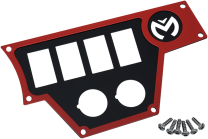 MOOSE UTILITY Dash Plate - Large - Right - Red 100-4373-PU