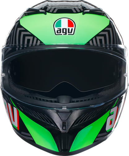 AGV K3 Helmet - Kamaleon - Black/Red/Green - Medium 2118381004013M