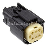 NAMZ 07-23 Molex MX-150 6-Position Female Connector R Side Handlebar Control - Black (HD 72414-07BK) NM-33472-0601