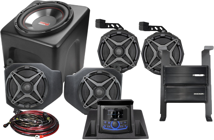 SSV WORKS 5 Speaker Plug And Play Kit With Jvc Mr1 Receiver RG4-5A1