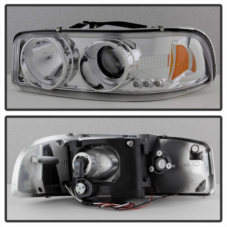 Spyder GMC Sierra 1500/2500/3500 99-06 Projector Headlights LED Halo LED Chrome PRO-YD-CDE00-HL-C 5009364