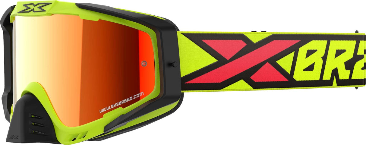 EKS BRAND Outrigger Flo Yellow/Black/Fire Red Mirror 067-60160