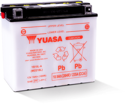 Yuasa YB18L-A Yumicron 12 Volt Battery