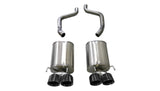 Corsa 09-13 Chevrolet Corvette (C6) 6.2L Black Xtreme Axle-Back Exhaust w/4.5in Tips 21012BLK