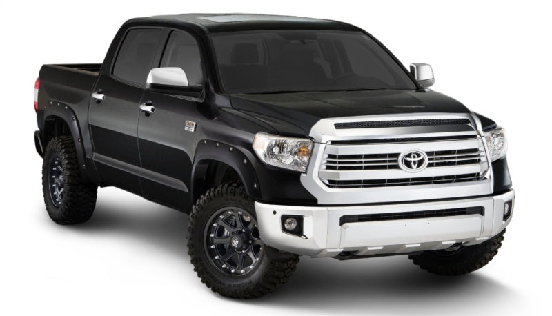 Bushwacker 16-18 Toyota Tundra Fleetside Pocket Style Flares 4pc - Midnight Black 30918-43