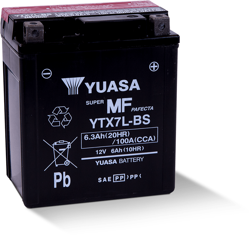Yuasa YTX7L-BS Maintenance Free AGM 12 Volt Battery (Bottle Supplied) YUAM327BS