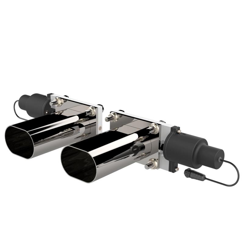 QTP Bolt-On QTEC Dual Low Profile Oval Electric Cutout Valves - Pair QTEC66