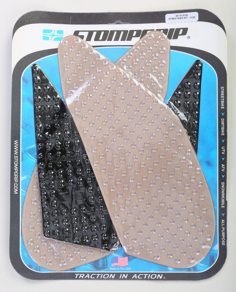STOMPGRIP Tank Pad Kit Volcano Clear/Black 55-10-0120H