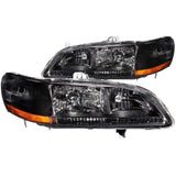 ANZO 1998-2002 Honda Accord Crystal Headlights Black 121052