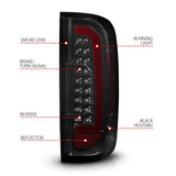 ANZO 15-21 GMC Canyon Full LED Tail Lights w/ Red Lightbar Black Housing Smoke Lens 311435