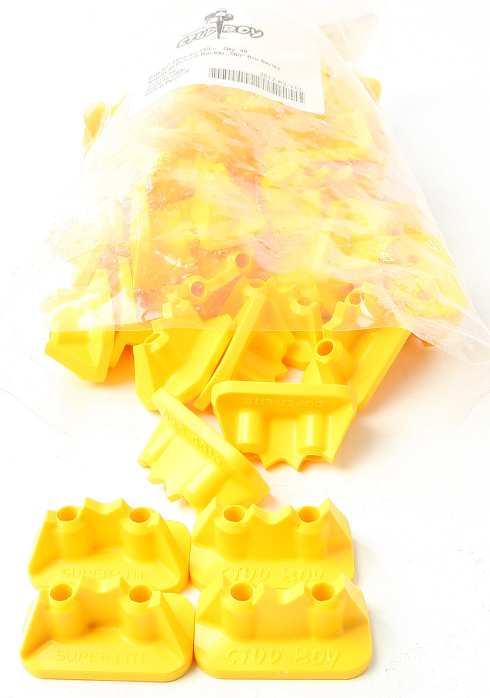 STUD BOY Super-Lite Pro Series Double Backers 0.75" 48/Pk Yellow 2512-P2-YEL