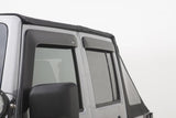 AVS 07-18 Jeep Wrangler Unlimited Ventvisor & Aeroskin Deflector Combo Kit - Matte Black 56034060