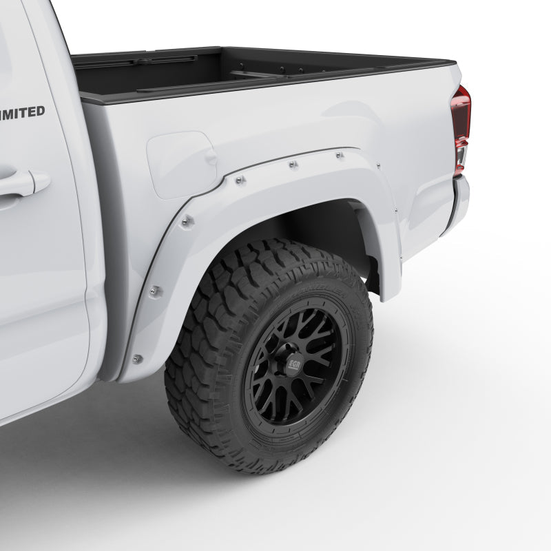 EGR 16+ Toyota Tacoma w/Mudflap Bolt-On Look Color Match Fender Flares - Set - Super White 795084-040