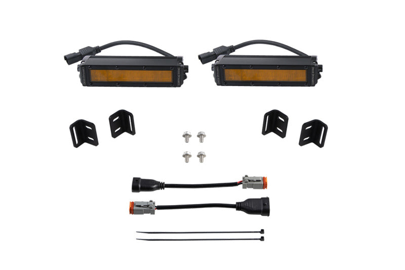 Diode Dynamics 2022 Toyota Tundra SS6 LED Fog Light Kit - Amber Wide DD7419