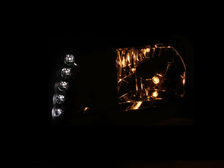 ANZO 2005-2008 Toyota Corolla Crystal Headlight Chrome Amber 121540
