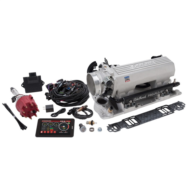 Edelbrock Pro Flo 4 XT EFI System Seq Port SBC 1986 & Earlier 625 Max HP 35lb/hr Satin Finish 35810