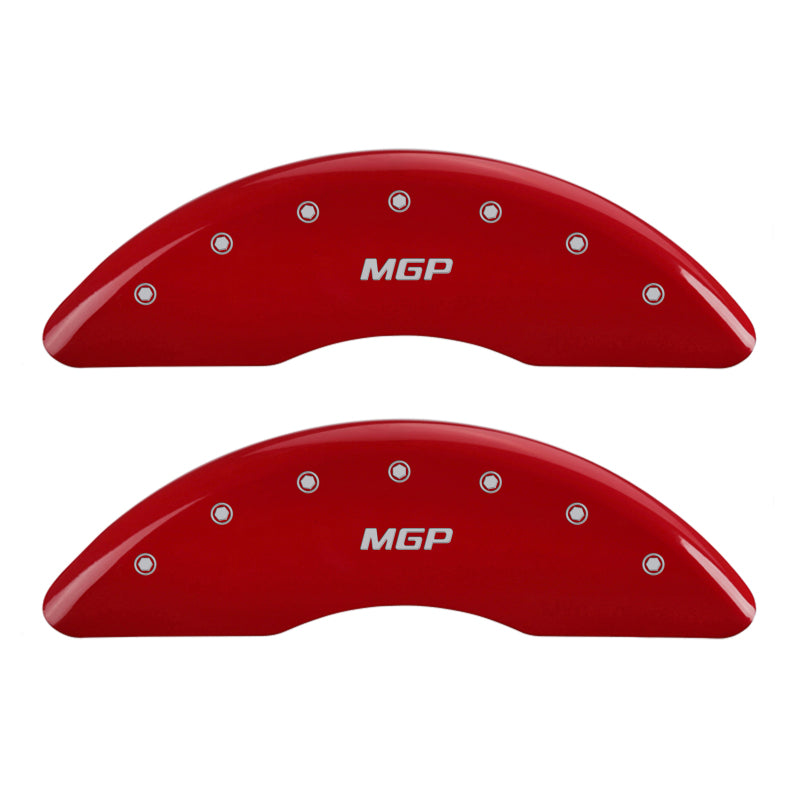MGP 4 Caliper Covers Engraved Front & Rear MGP Red finish silver ch 37022SMGPRD