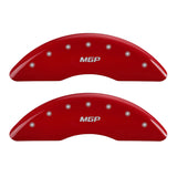MGP 4 Caliper Covers Engraved Front & Rear MGP Red finish silver ch 37022SMGPRD