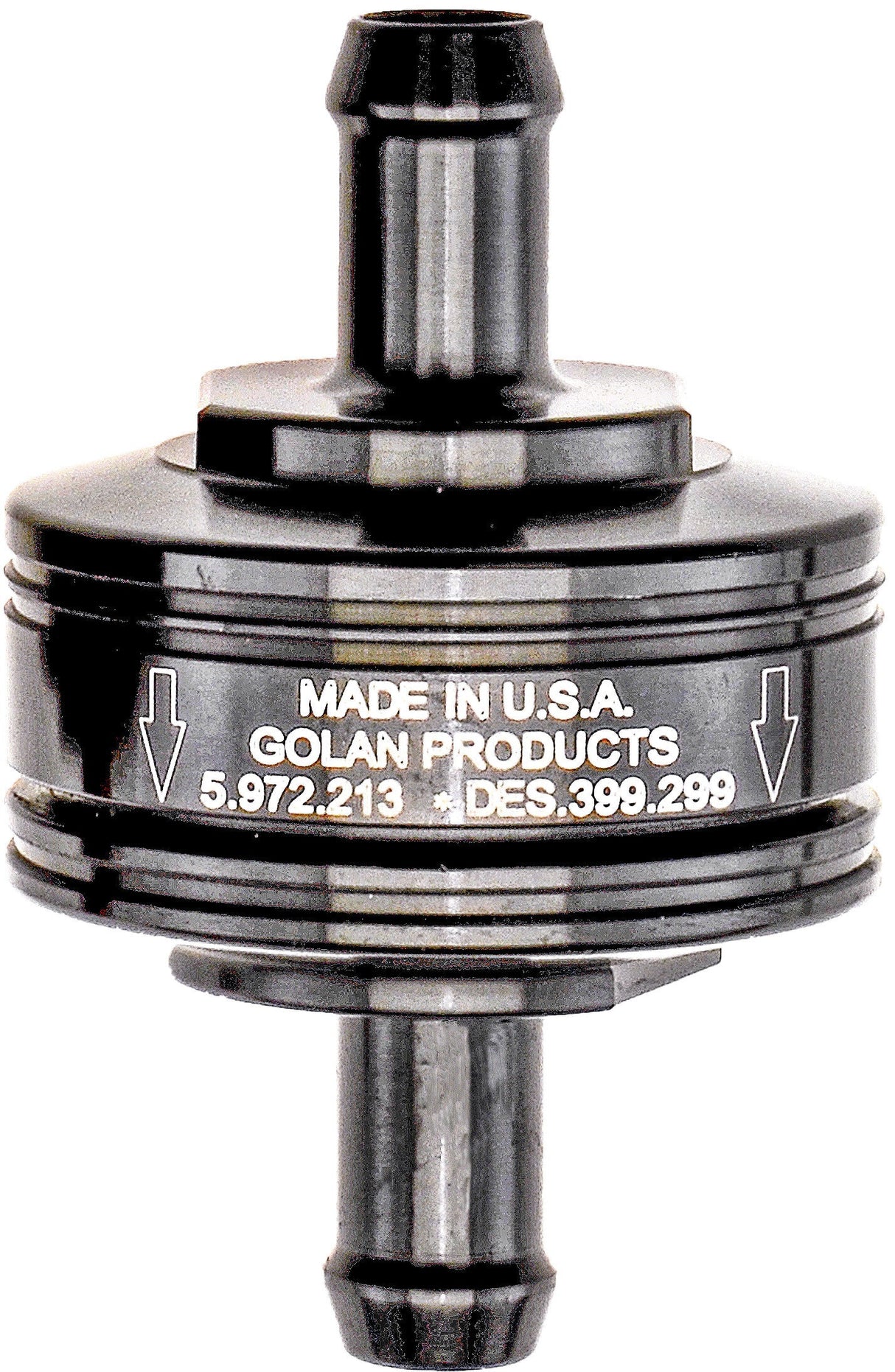 GOLAN Super Mini Fuel Filter Black 1/4" Barb Fitting 70-250G-BLACK