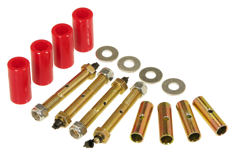 Prothane 55-75 Jeep CJ5/7 Front & Rear Main Spring Eye Bushings - Red 1-1015
