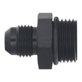 DeatschWerks 8AN ORB Male to 6AN Male Flare Adapter (Incl O-Ring) - Anodized Matte Black 6-02-0401-B