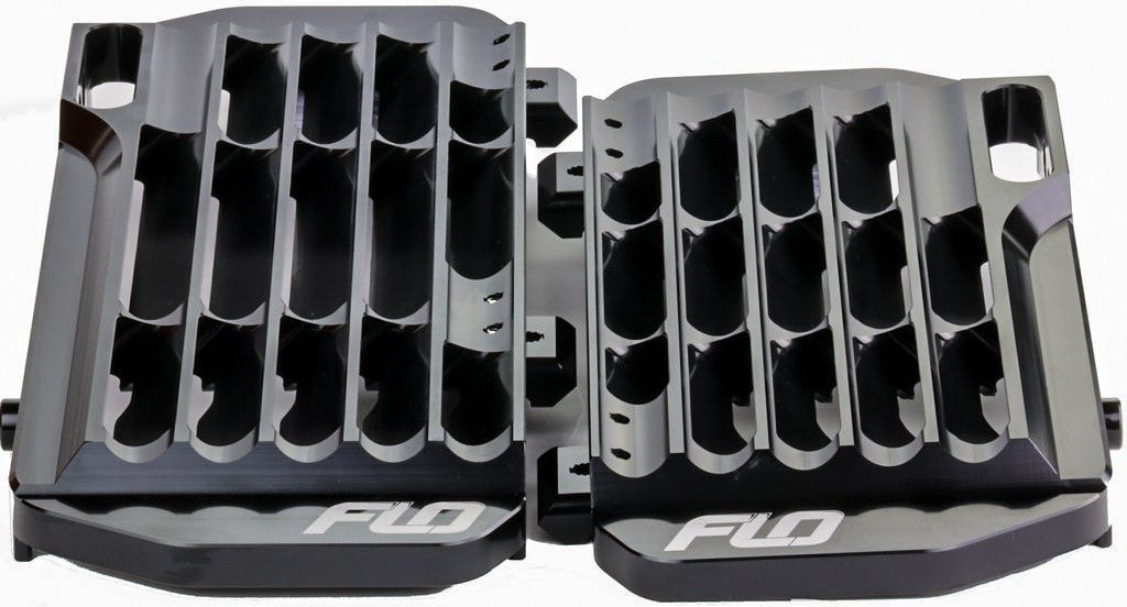 FLO MOTORSPORTS High Flow Radiator Braces Black FLO755BLK
