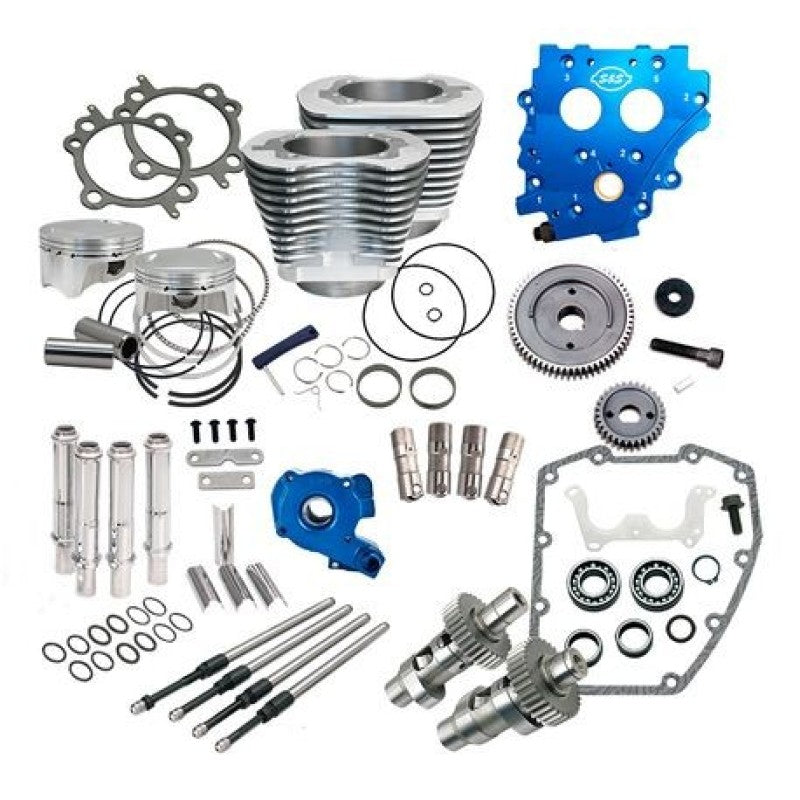 S&S Cycle 99-06 BT 100in Power Package - Silver 330-0663