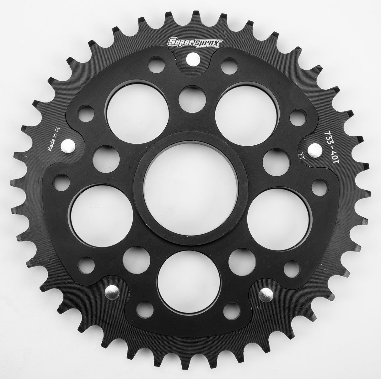 SUPERSPROX Rear Stealth Sprocket Alu/Stl 40t-520 Blk Duc RST-733-40-BLK