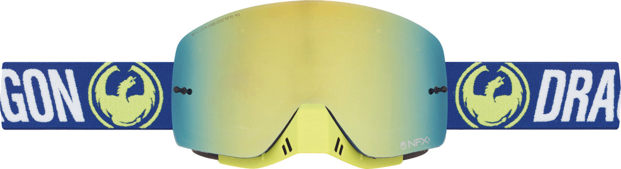 DRAGON Nfxs Goggle Flash Blue W/Smoke Gold Lens 267436438685