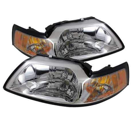 Xtune Ford MUStang 99-04 Amber Crystal Headlights Chrome HD-JH-FM99-AM-C 5064493