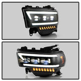 Spyder 19-22 Dodge Ram 2500/3500 (Halogen Model Only) Proj. Headlights (PRO-YD-DR19HDHALAP-SEQ-BK) 5088604