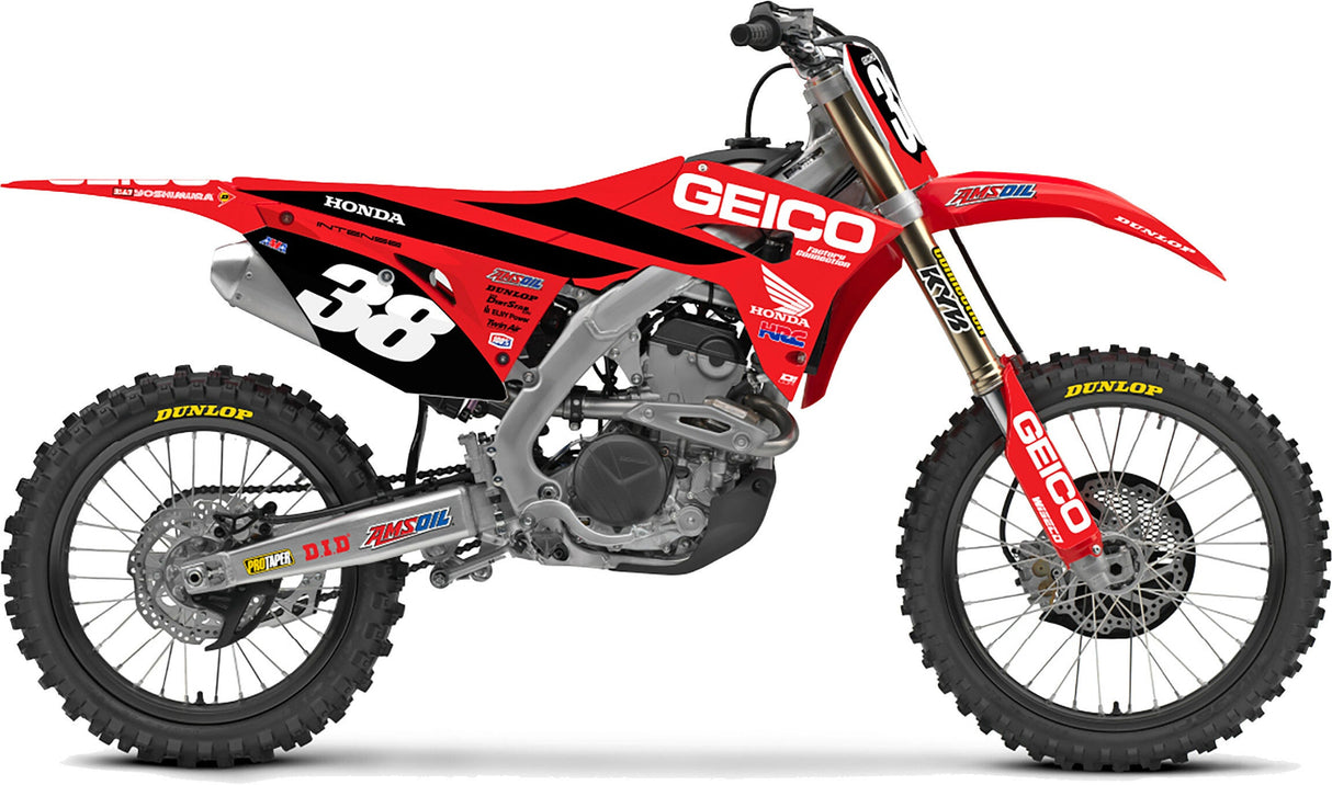 D-COR Graphic Kit 19 Geico Honda Crf250/450 10-10-0849