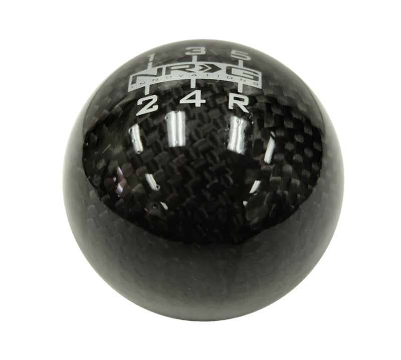 NRG Universal Ball Style Shift Knob - Heavy Weight 480G / 1.1Lbs. - Black Carbon Fiber (5 Speed) SK-300BC-W