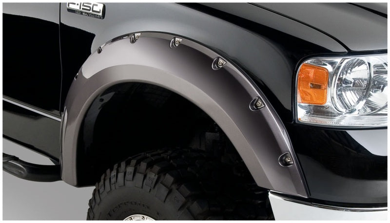 Bushwacker 04-08 Ford F-150 Styleside Pocket Style Flares 4pc 66.0/78.0/96.0in Bed - Black 20916-02