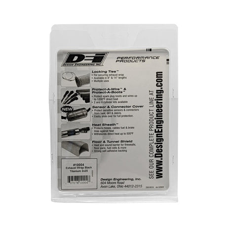 DEI Exhaust Wrap 2in x 25ft - Titanium - Black 10004