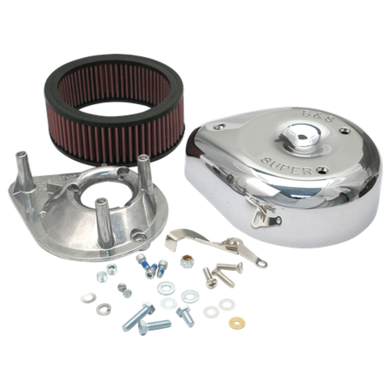 S&S Cycle 55-84 BT/57-85 Sportster Models Teardrop Air Cleaner Kit for S&S Super E/G Carb 17-0400