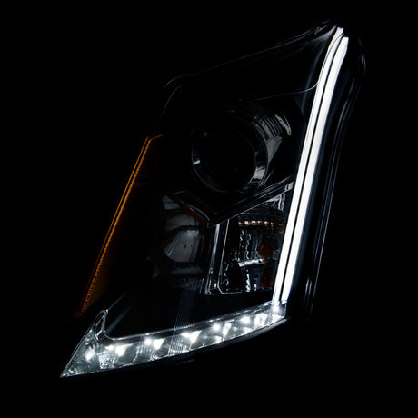 ANZO 2010-2015 Cadillac Srx Projector Headlights w/ Plank Style Design Chrome 111307