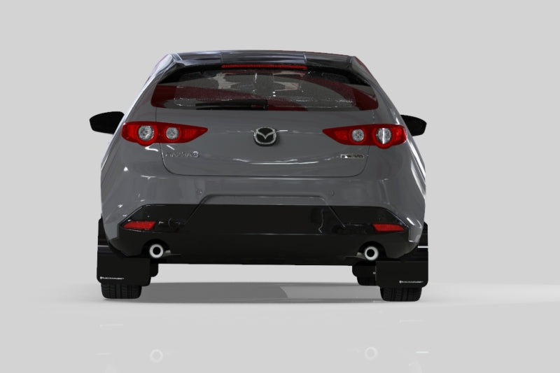 Rally Armor 2019+ Mazda3 GT Sport Hatch UR Black Mud Flap w/ Dark Grey Logo MF61-UR-BLK/DGRY