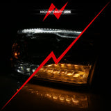 ANZO 2009-2018 Dodge Ram 1500 Projector H.L. Switchback Chrome Amber 111442