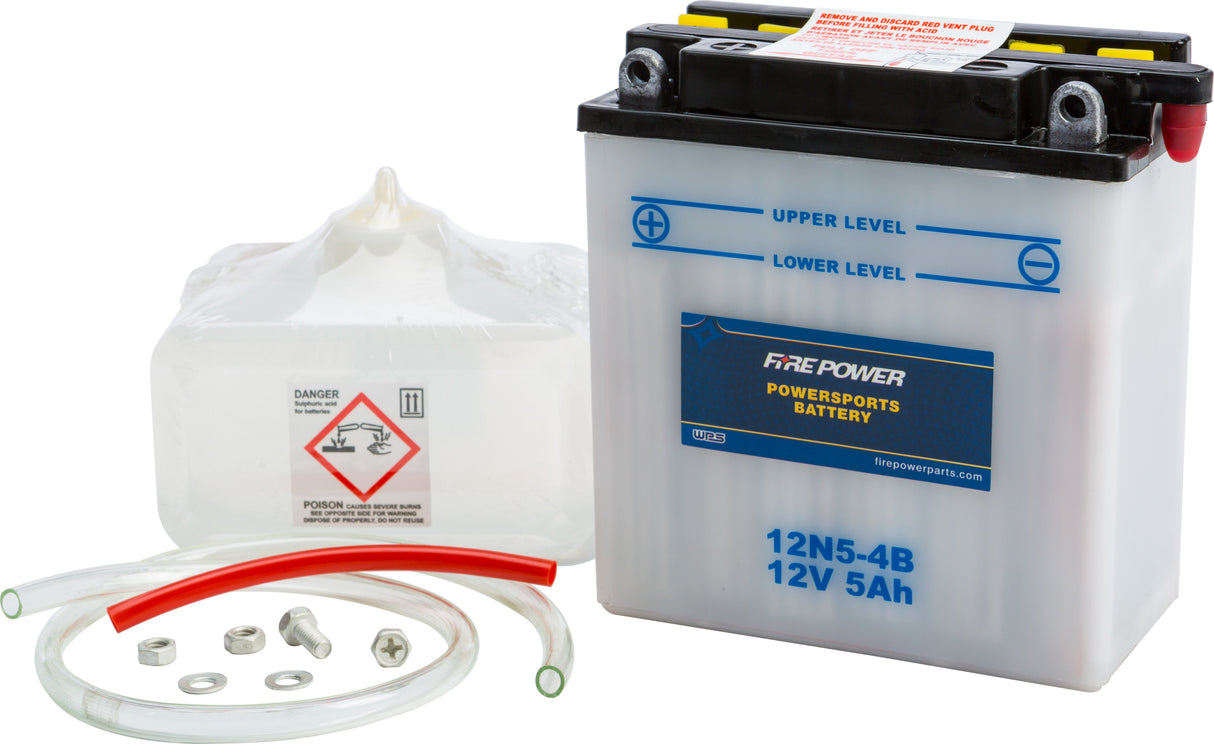FIRE POWER Battery W/Acid 12n5-4b 12v 12N5-4B