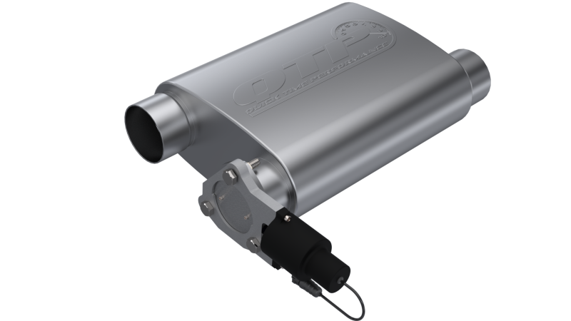 QTP 3in Weld-On 304SS Reverse Screamer Muffler w/Bolt-On QTEC Electric Cutout 13301C