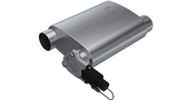 QTP 3in Weld-On 304SS Reverse Screamer Muffler w/Bolt-On QTEC Electric Cutout 13301C