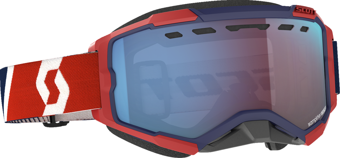 SCOTT Fury Snow Goggles - Red/Blue - Enhancer Blue Chrome 278605-1228347