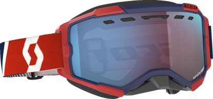 SCOTT Fury Snow Goggles - Red/Blue - Enhancer Blue Chrome 278605-1228347