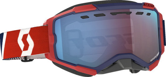 SCOTT Fury Snow Goggles - Red/Blue - Enhancer Blue Chrome 278605-1228347