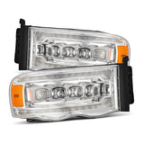 AlphaRex 02-05 Dodge Ram 1500 NOVA LED Proj Headlights Plank Style Chrome w/Activ Light/Seq Signal 880565