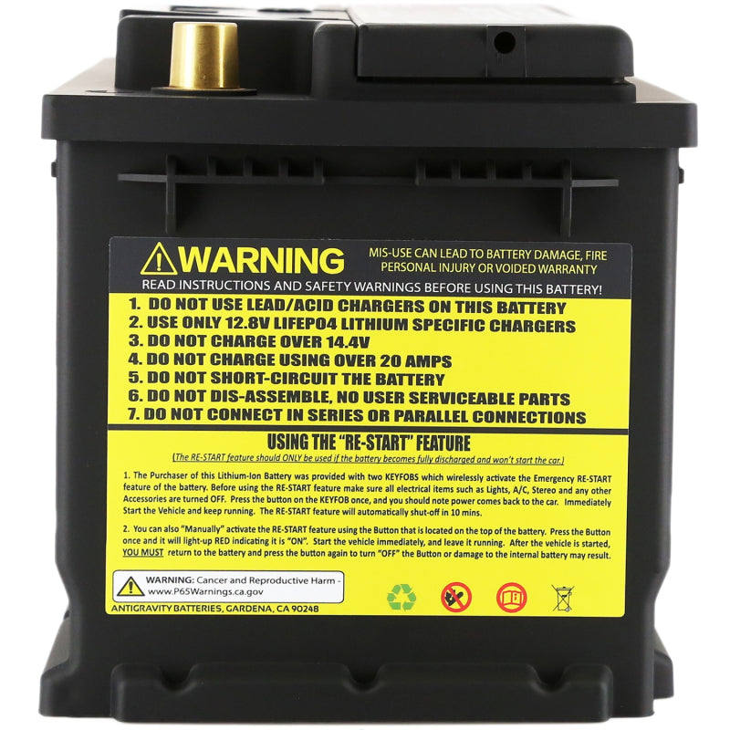 Antigravity H7/Group 94R Lithium Car Battery w/Re-Start AG-H7-60-RS