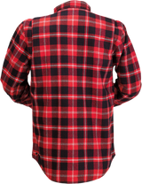 Z1R Duke Plaid Flannel Shirt - Red/Black - Medium 3040-3050