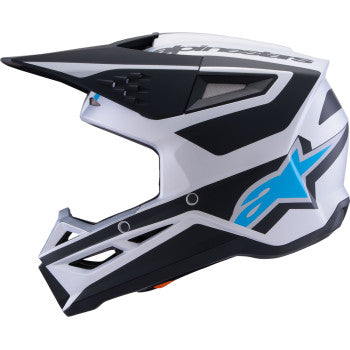 ALPINESTARS SM3 Helmet - Heat - Matte Silver/Blue/Black - Large 8301026-1949-L
