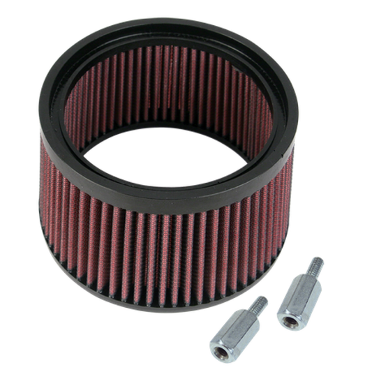 S&S Cycle 1in Taller Pleated Stealth Air Filter Kit 170-0127